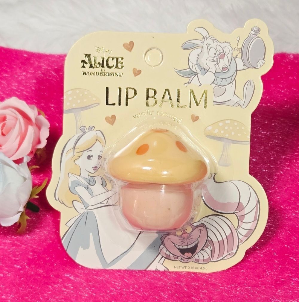 Disney Alice in Wonderland Mushroom Lip Balm – Vanilla Scented Collectible NWT